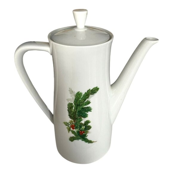 Seltmann Weiden Bavaria “Doris” Coffee Pot – Evergreen & Holly Pattern – West Ge - Picture 2 of 5
